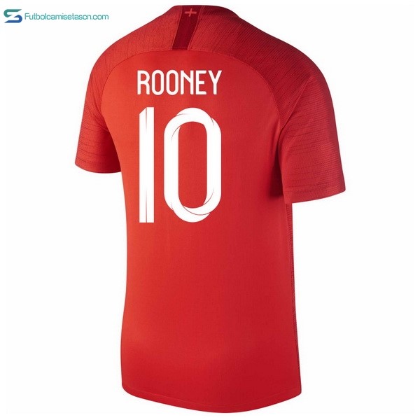 Camiseta Inglaterra 2ª Rooney 2018 Rojo